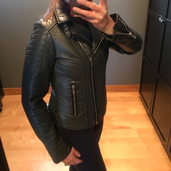 Mavi Charcoal Grey Vegan Leather Jacket - Picture 4 of 13